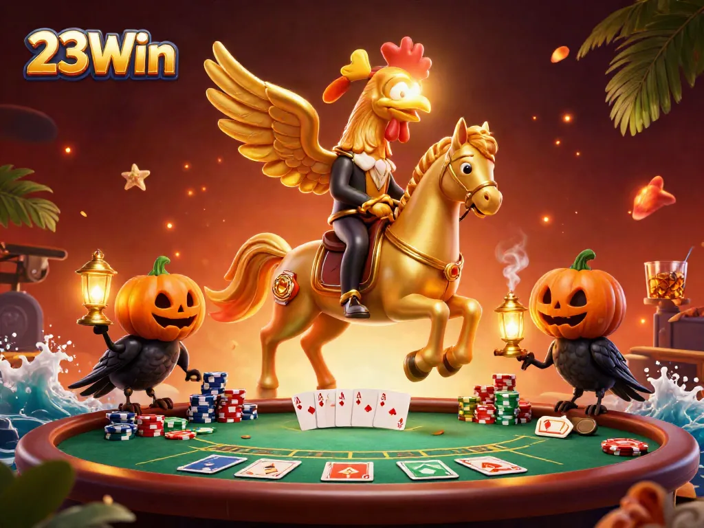 Play exciting games at 23Win with captivating visuals of a vibrant casino scene.