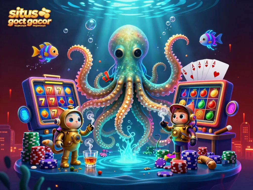 Engage in vibrant online gaming with the exhilarating situs slot gacor terpercaya, featuring dynamic characters and slot elements.