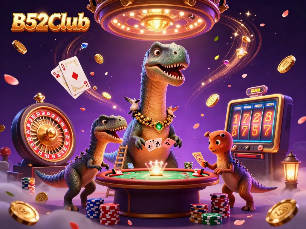 Engage in exciting gameplay at B52Club with vibrant casino and gaming elements.