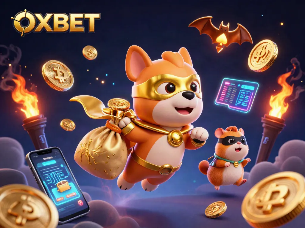 Engage with OXBET, where a superhero dog and sidekick hamster embody the excitement of online betting.