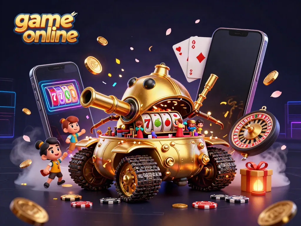 Spin the reels of luck and excitement with game online in this vibrant casino scene.
