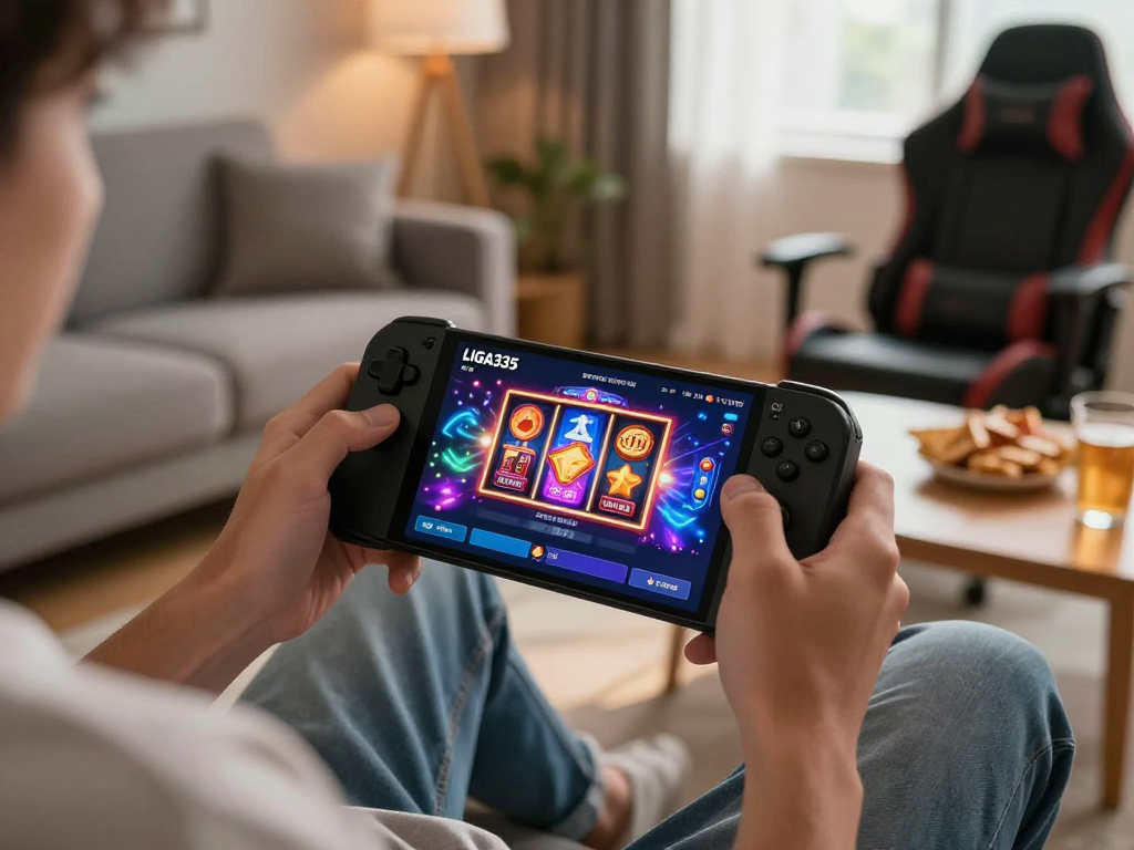 Pengguna menikmati permainan slot digital LIGA335 dengan atmosfer yang nyaman dan elemen permainan yang dinamis.