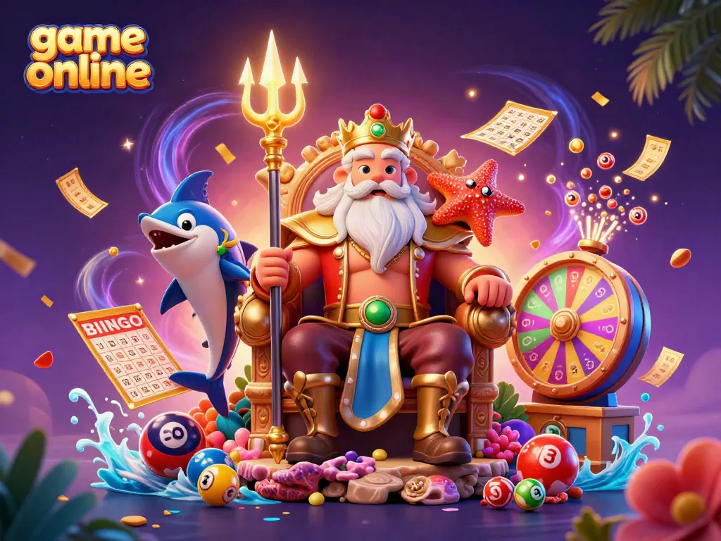 Experience exciting game online action with Neptune and dynamic gaming elements in a vibrant casino scene.