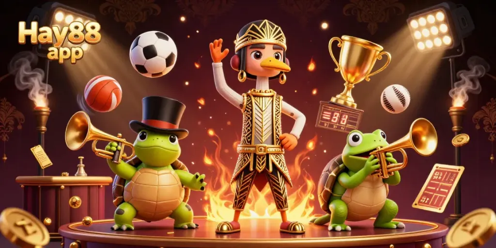 Experience the excitement of the Hay88 app with stunning 3D characters and dynamic gaming elements.