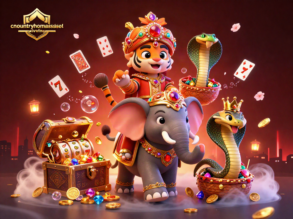 Engage with cntryhomeassistedliving's immersive casino themed 3D illustration filled with vibrant gaming elements.