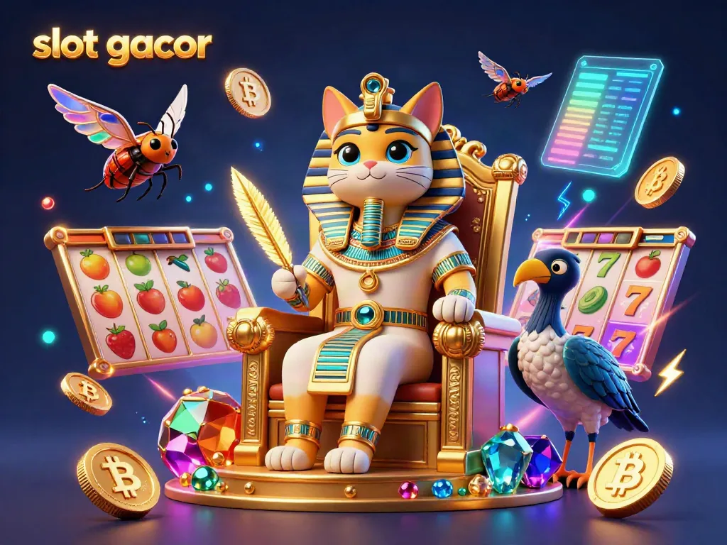 Experience thrilling gameplay with slot gacor featuring a pharaoh cat and captivating casino elements.