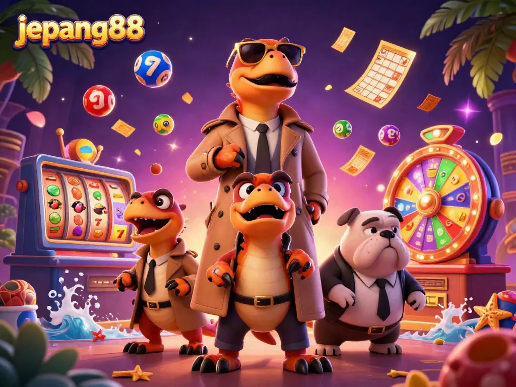 Engage with jepang88’s vibrant casino experience featuring charming characters in a lively slot scene.