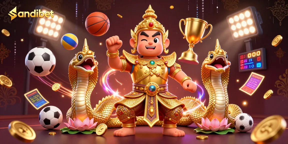 Experience thrilling sports betting at sandibet with vibrant casino elements and golden rewards.