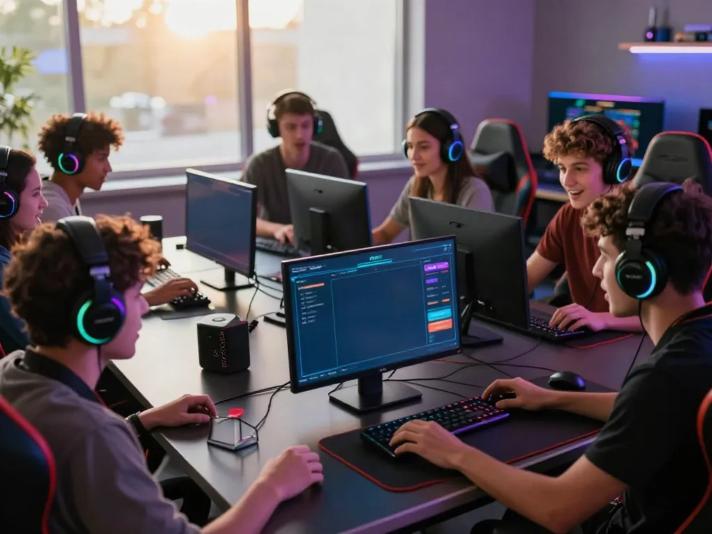 Bro138 interactive gaming scene with diverse players enjoying a digital-first gaming experience.