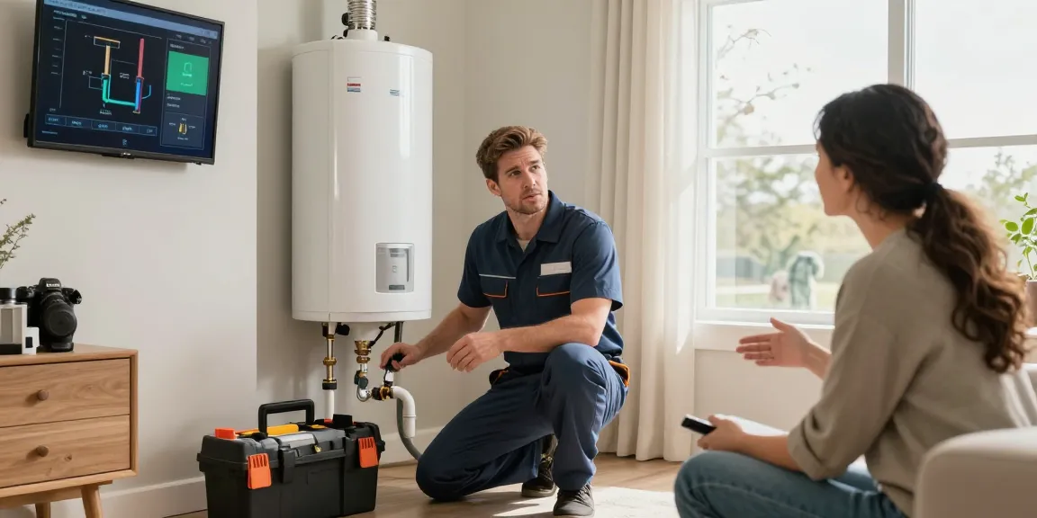 Expert technician providing plumbing repair Fort Worth services in a modern home.