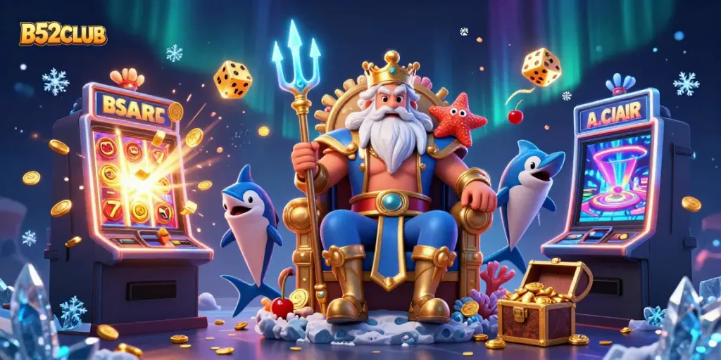 Engage players with B52CLUB's thrilling jackpots and vibrant casino elements illustrated.