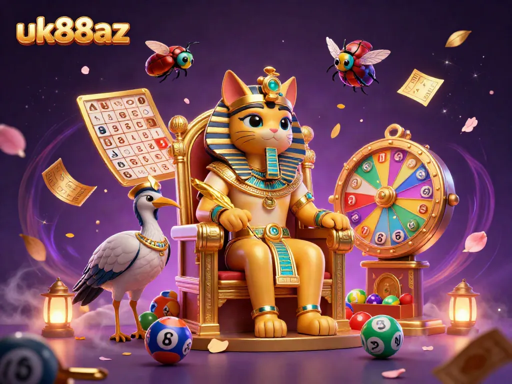 Engage with uk88az for thrilling lottery adventures amidst rich casino visuals.