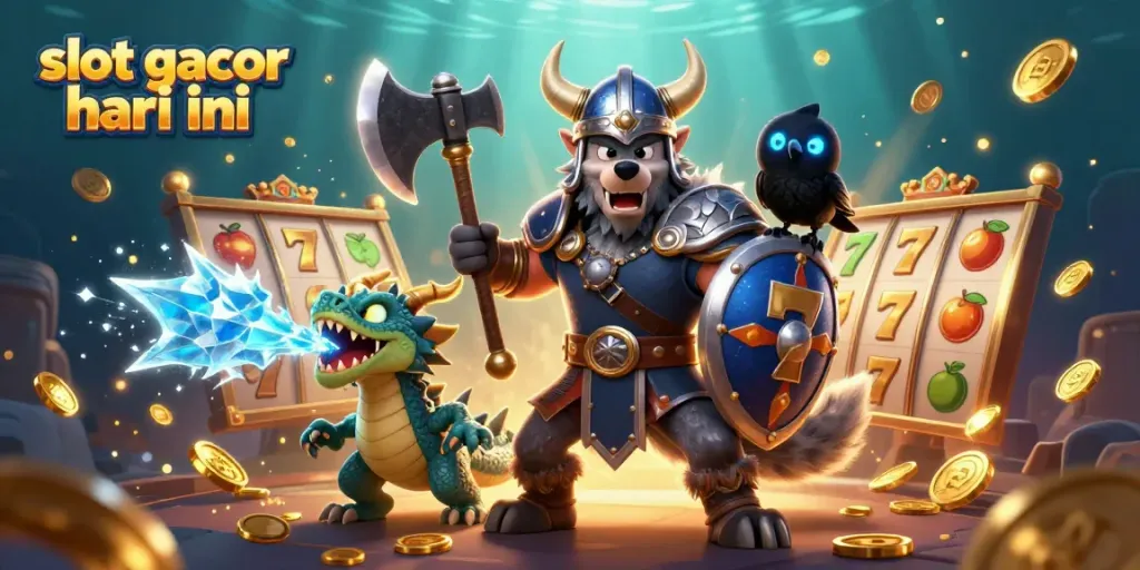 Experience the excitement of slot gacor hari ini with thrilling characters and dynamic game elements in a vibrant 3D scene.