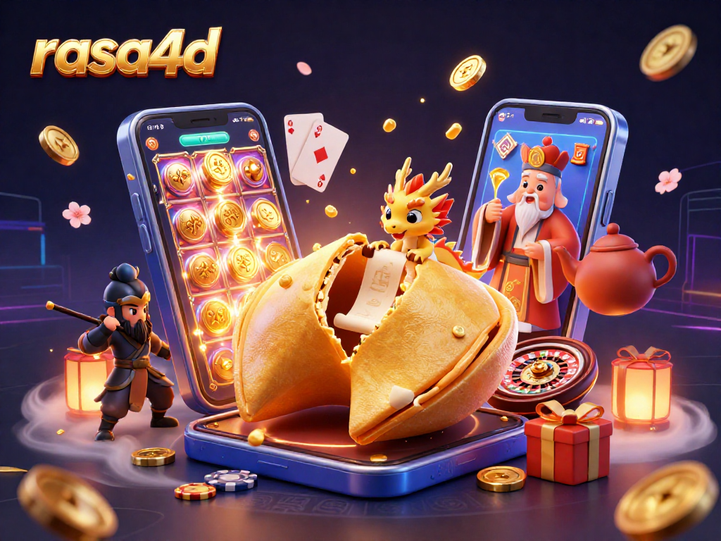 Gambarlah rasa4d dengan seorang naga bijak di dalam kue keberuntungan dan elemen kasino yang memukau.